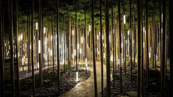 汽車發(fā)布會活動僅用一片竹子的互動裝置就能詮釋一切，太神奇了