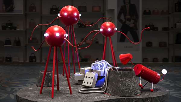 櫥窗里的展覽活動演繹的是地球大爆炸的藝術(shù)故事，熱情神秘奇趣都能尋獲