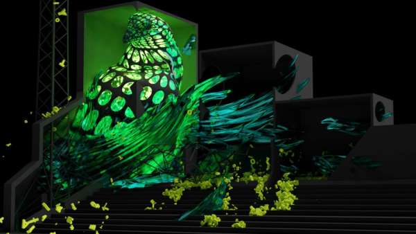 未來百年涂鴉主題藝術(shù)展覽活動巧妙地融合了尖端技術(shù)、定制音樂和街頭藝術(shù)