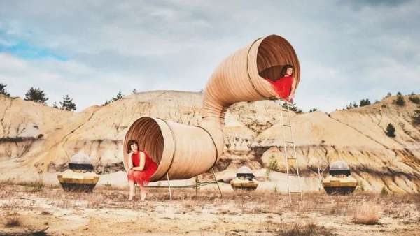 廢棄的電纜軸完成逆襲，變身巨型藝術(shù)展覽活動裝置